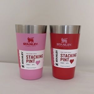 NWT New Valentine's Day Release! STANLEY Stainless Steel Stacking Pints 16oz